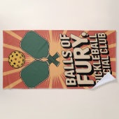 Serviette De Plage Pickleball Balls Of Fury Social Club (Devant)