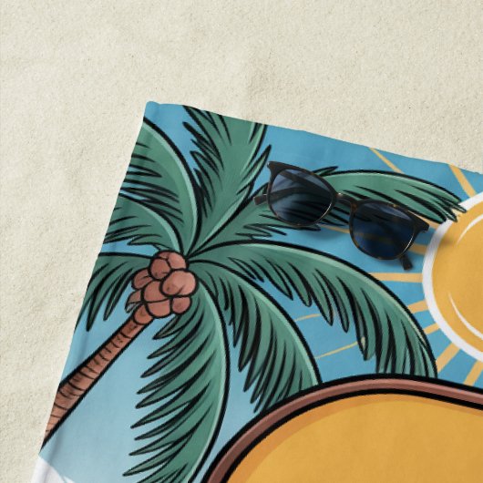 Serviette De Plage Pickleball Bounce Paddle Laugh Vacances répétées (En situation)