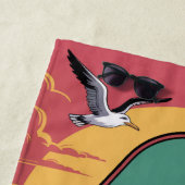 Serviette De Plage Pickleball Dinks & Boissons Vibe Plage Graphique (En situation)