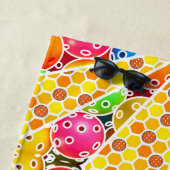 Serviette De Plage Pickleball est mon endroit heureux, Pickleball sou (En situation)