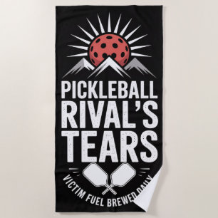 Serviette De Plage Pickleball Rival's Tears Drôle Graphique
