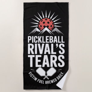 Serviette De Plage Pickleball Rival's Tears Drôle Graphique
