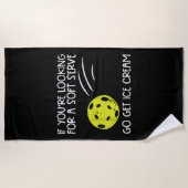 Serviette De Plage Pickleball Soft Sert Obtenir Crème Glace Pickle Ba (Devant)