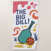 Serviette De Plage Pickleball The Big Dill ! Ventilateur (Devant)