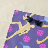 Serviette De Plage Pickleball Tropical (En situation)