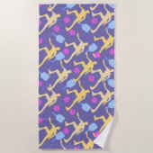 Serviette De Plage Pickleball Tropical (Devant)