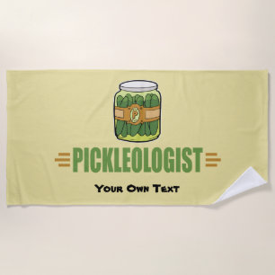 Serviette De Plage PICKLEOLOGIST Funny Pickle Amateurs