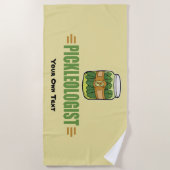Serviette De Plage PICKLEOLOGIST Funny Pickle Amateurs (Devant)