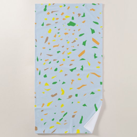 Serviette De Plage Pièces de Terrazzo (Devant)