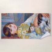 Serviette De Plage Pierre-Auguste Renoir - Enfant avec chat (Devant)