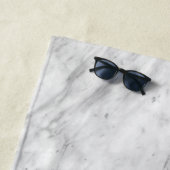 Serviette De Plage Pierre de marbre gris moderne (En situation)