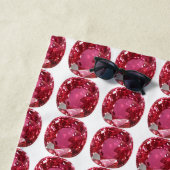 Serviette De Plage Pierre rose (En situation)