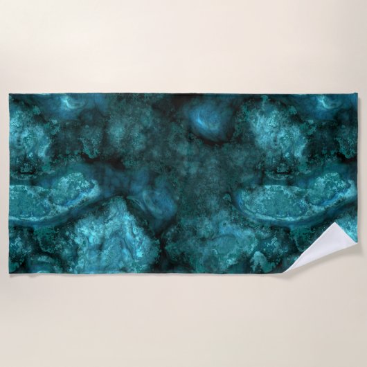 Serviette De Plage Pierre turquoise abstraite (Devant)