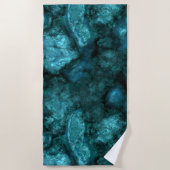Serviette De Plage Pierre turquoise abstraite (Devant)