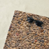 Serviette De Plage Pierres de galets avec casier zip (En situation)