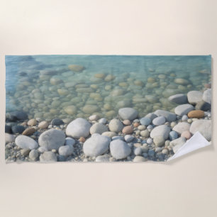 Serviette De Plage Pierres Plage Belle Nature Mer Galets Rive