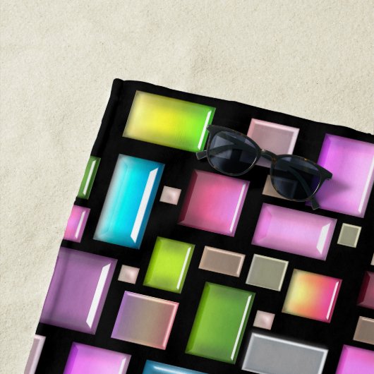 Serviette De Plage Pierres précieuses et mère de perle (En situation)