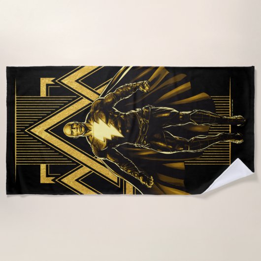 Serviette De Plage Pilier triangulaire noir Adam (Devant)