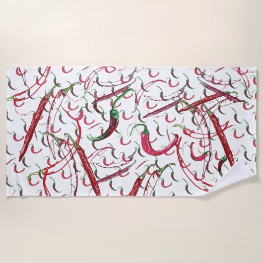 Serviette De Plage Piments chauds (Devant)