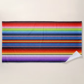 Serviette De Plage Pinceau mexicain Couleur Arc-en-ciel espagnol (Devant)