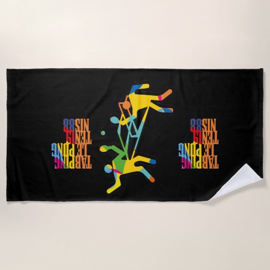 Serviette De Plage Ping Pong Tenis de Mesa 1988 (Devant)