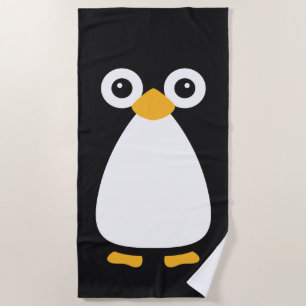 Serviette De Plage Pingouin vectoriel mignon