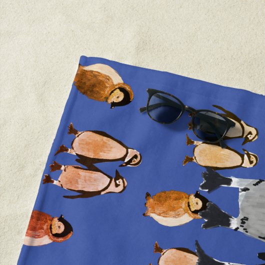 Serviette De Plage Pingouins (En situation)