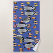 Serviette De Plage Pingouins (Devant)