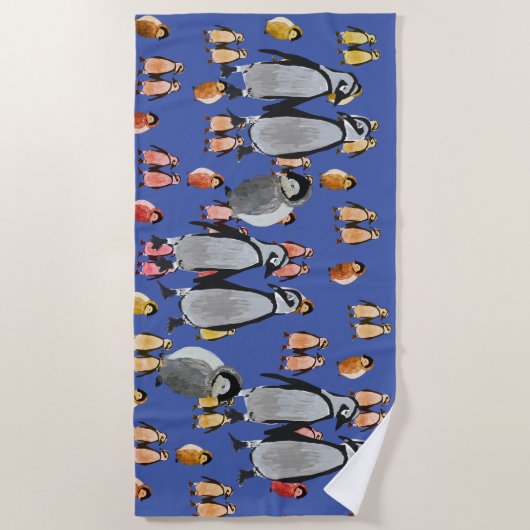 Serviette De Plage Pingouins (Devant)