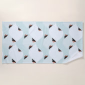 Serviette De Plage Pingouins joueurs glissement sur Motif de neige (Devant)
