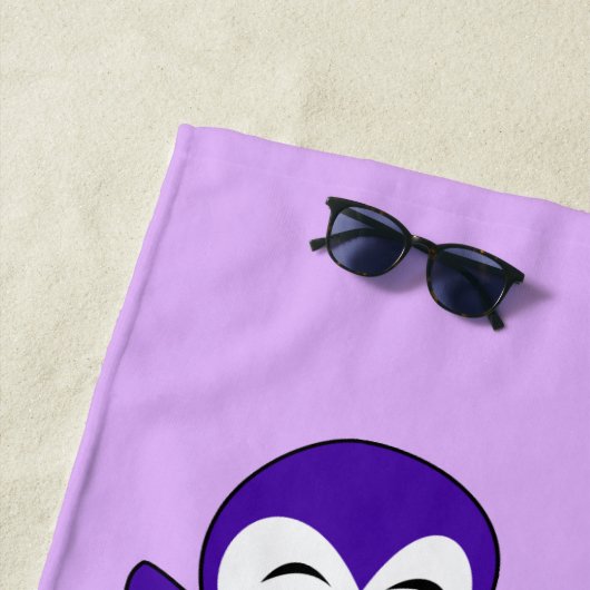 Serviette De Plage Pingouins mous sur arc-en-ciel (En situation)