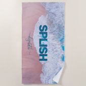 Serviette De Plage Pink Beach Bermudes (Devant)