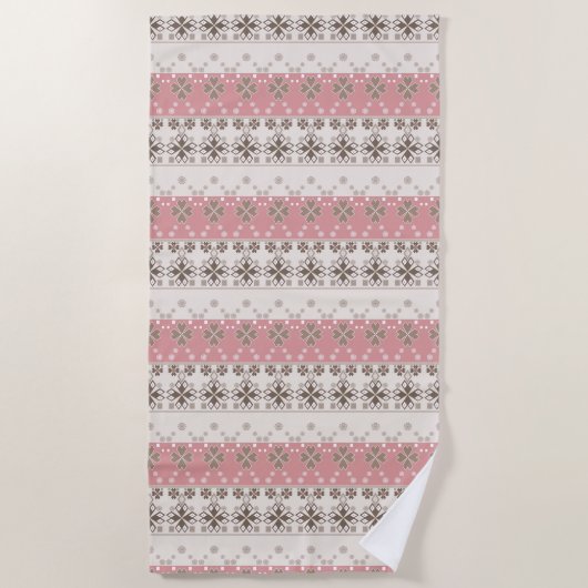 Serviette De Plage Pink beige (Devant)
