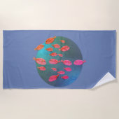 Serviette De Plage Pink Fishers Art Beach Towel (Devant)