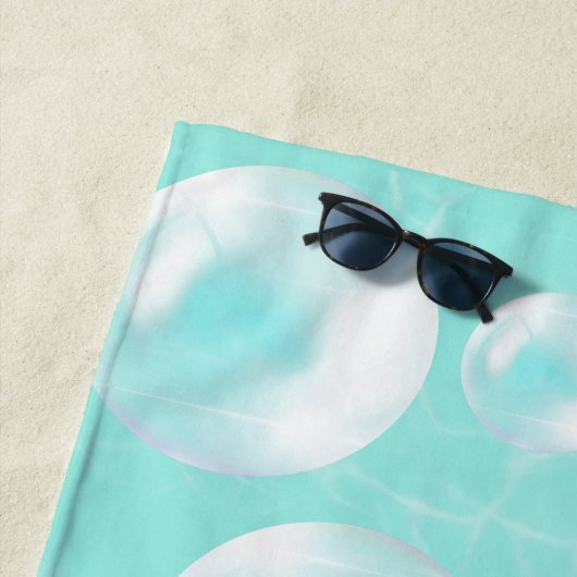 Serviette De Plage Pink flamingo inflatable bubble (En situation)