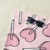 Serviette De Plage Pink Lollipops, Heart Lollipops, Lolly, Your Name (En situation)