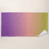 Serviette De Plage Pink Ombré Sky Stars (Devant)