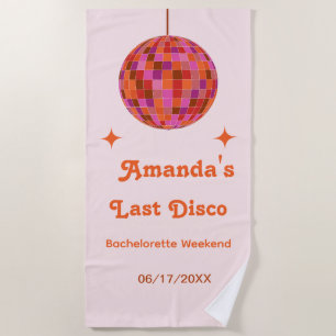 Serviette De Plage Pink Orange Super Dernier disco Bachelorette weeke