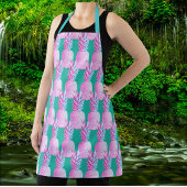 Serviette De Plage Pink Pineapples Caribbean Blue  