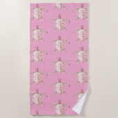 Serviette De Plage Pink Sea Turtles (Devant)