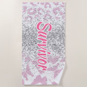 Serviette De Plage Pink Survivor Beach Towel-Breast Cancer (Devant)