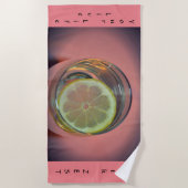 Serviette De Plage Pink Vivez votre vie avec Zest (Devant)