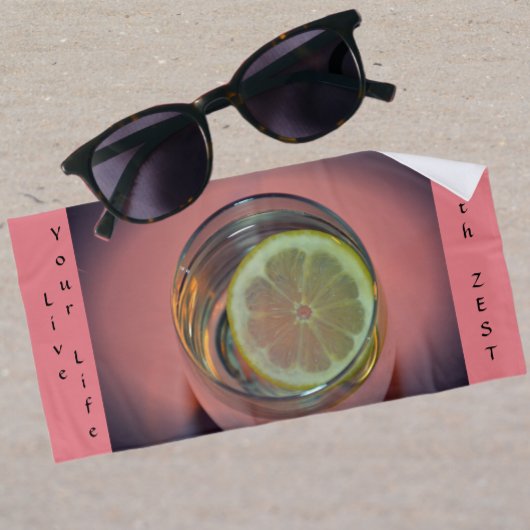 Serviette De Plage Pink Vivez votre vie avec Zest