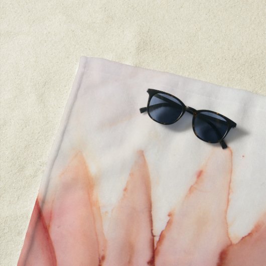 Serviette de plage "Pinkish/Beach Please" (En situation)