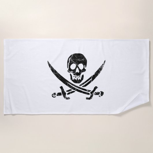 Serviette De Plage Pirate cross (Devant)