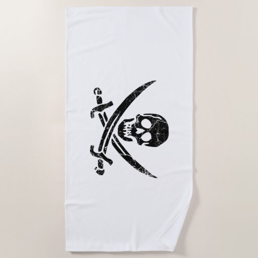 Serviette De Plage Pirate cross (Devant)