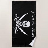 Serviette De Plage Pirate Hoist les couleurs (Devant)