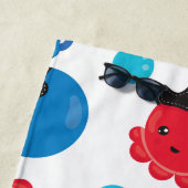 Serviette De Plage Pirate Octopus, Motif Octopus, Mer, Votre Nom (En situation)