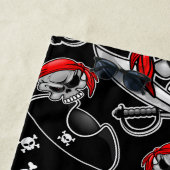 Serviette De Plage Pirate Skull avec Sabres croisés (En situation)