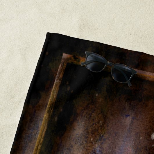 Serviette De Plage Pirate Skull Crossed Swords - Ajouter Votre Nom - (En situation)